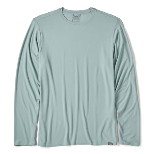 laydown image of Tropic Comfort Natural Crewneck Long Sleeve T-Shirt