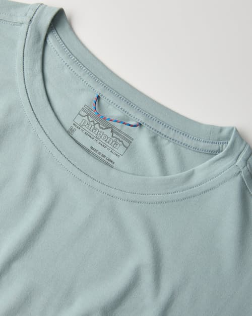 laydown detail image of Tropic Comfort Natural Crewneck Long Sleeve T-Shirt