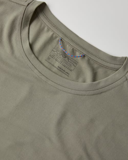 laydown detail image of Tropic Comfort Natural Crewneck Long Sleeve T-Shirt