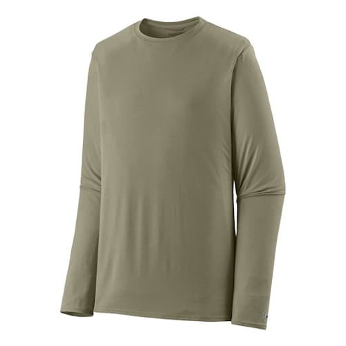 laydown image of Tropic Comfort Natural Crewneck Long Sleeve T-Shirt