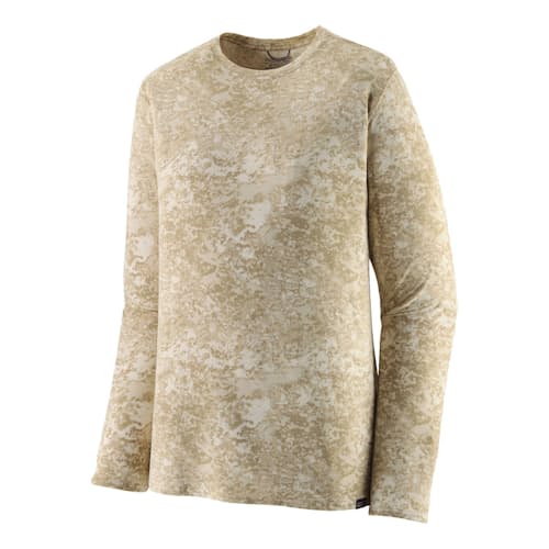laydown image of Tropic Comfort Natural Crewneck Long Sleeve T-Shirt