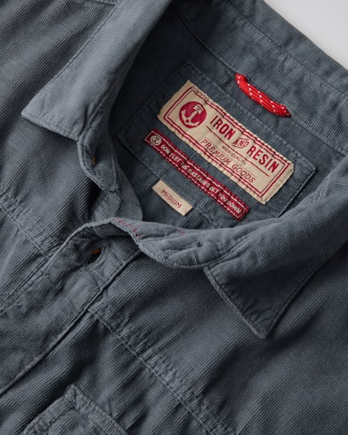 laydown detail image of Herman Corduroy Short Sleeve Shirt
