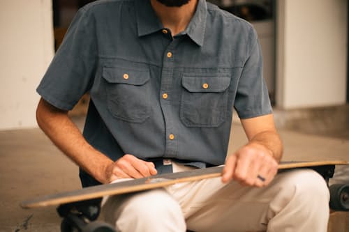 lifestyle image of Herman Corduroy Short Sleeve Shirt