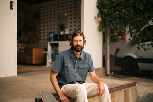 lifestyle image of Herman Corduroy Short Sleeve Shirt