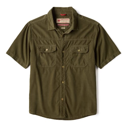 laydown image of Herman Corduroy Short Sleeve Shirt