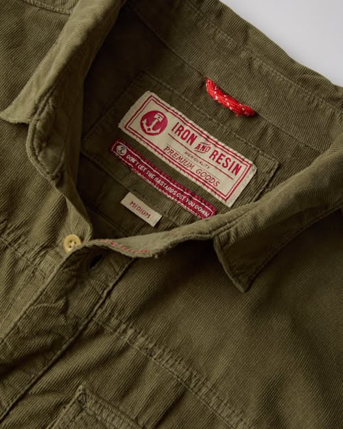 laydown detail image of Herman Corduroy Short Sleeve Shirt