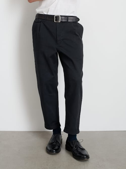on model image of Standard Pleated Chino Pant