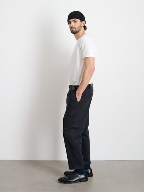 on model image of Standard Pleated Chino Pant