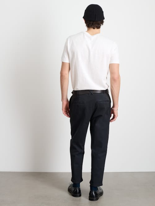 on model image of Standard Pleated Chino Pant