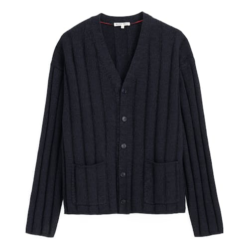 laydown image of Isaac Cotton Linen Cardigan