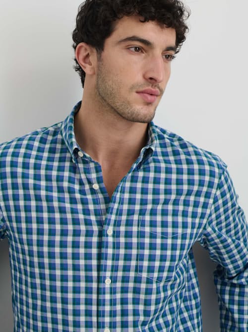 on model image of Madras Mill Shirt