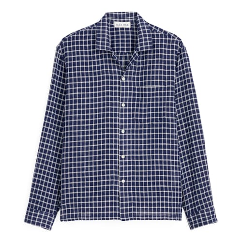 laydown image of Mason Plaid Long Sleeve Shirt