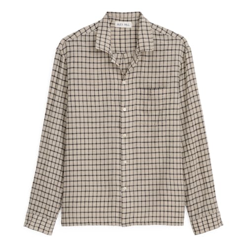 laydown image of Mason Plaid Long Sleeve Shirt