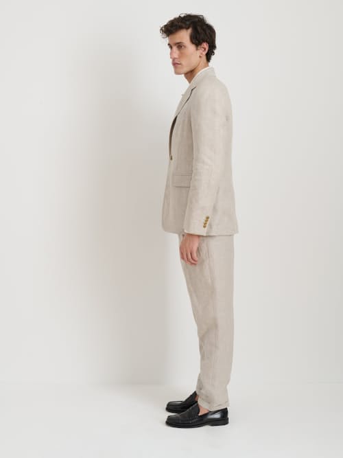 on model image of Cooper Linen Blazer