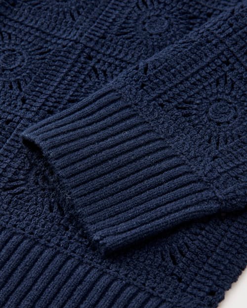 laydown detail image of Crochet Knit Cardigan
