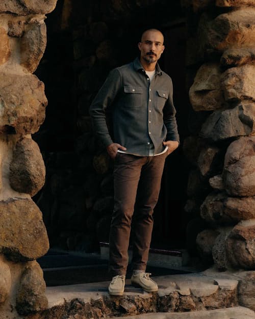 lifestyle image of The Ledge Long Sleeve Shirt
