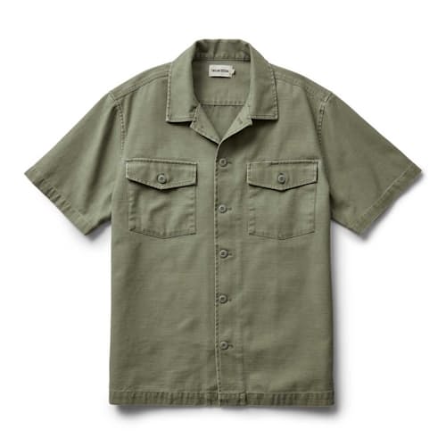 laydown image of The Short Sleeve Surplus Shirt