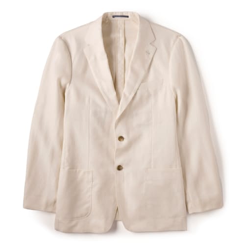 laydown image of The Stevens Linen Herringbone Blazer