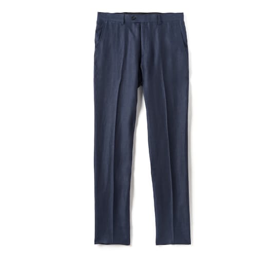 laydown image of The Stevens Linen Herringbone Trouser