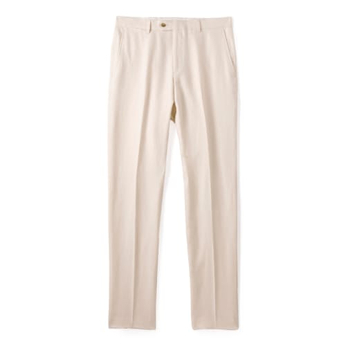 laydown image of The Stevens Linen Herringbone Trouser