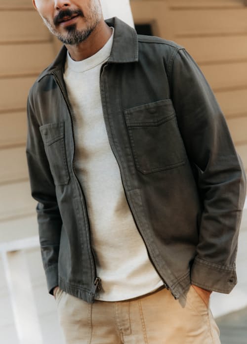 lifestyle image of The Broken Twill Station Jacket
