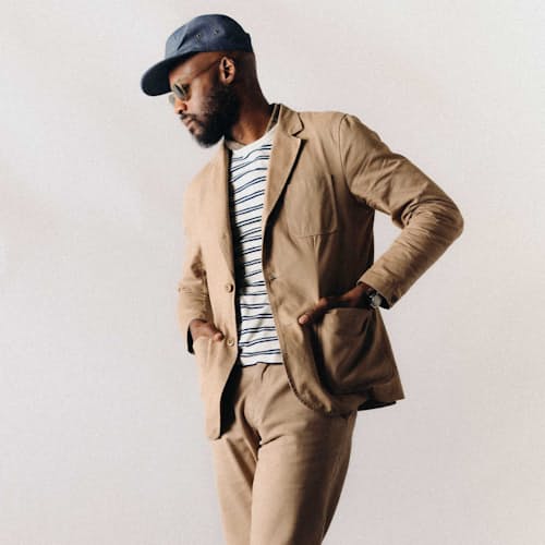 on model image of The Foundation Blazer