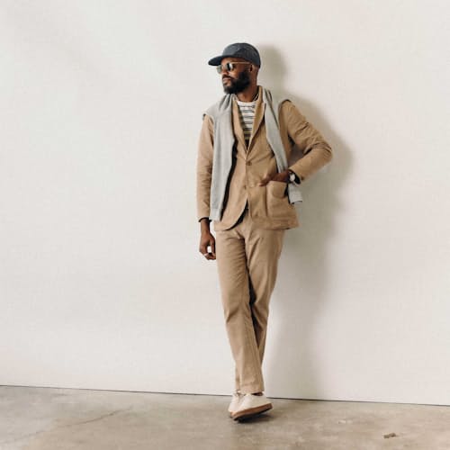 on model image of The Foundation Blazer