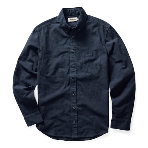 laydown image of The Jack Seersucker Shirt
