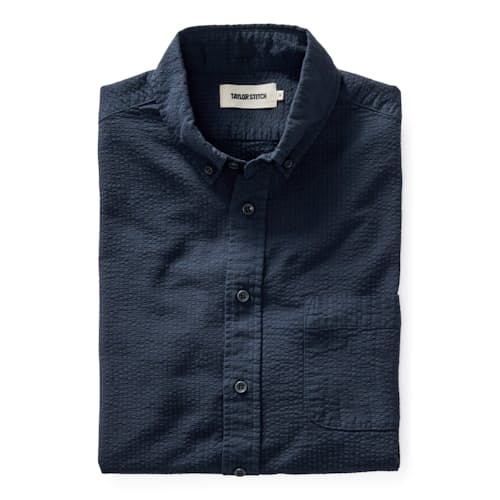 laydown image of The Jack Seersucker Shirt