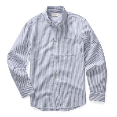 laydown image of The Jack Seersucker Shirt