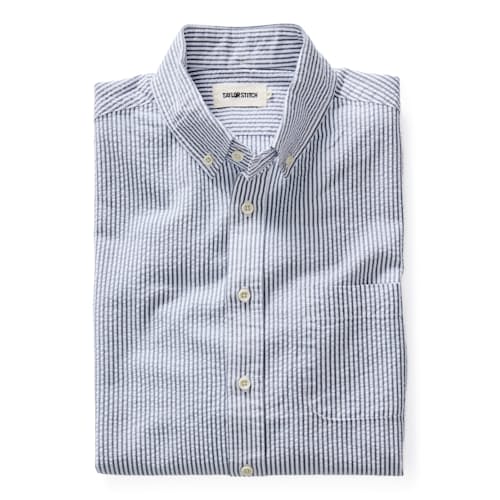 laydown image of The Jack Seersucker Shirt