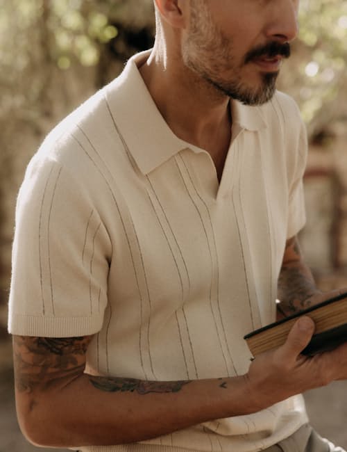 lifestyle image of The Valencia Sweater Polo