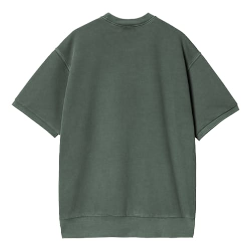 laydown image of Collegiate Library Short Sleeve Crew Sweatshirt