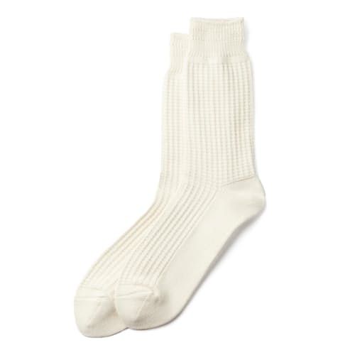 laydown image of Cotton Waffle Crew Socks