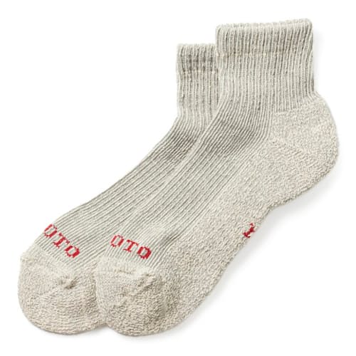 laydown image of Organic Cotton Pile Ankle Socks