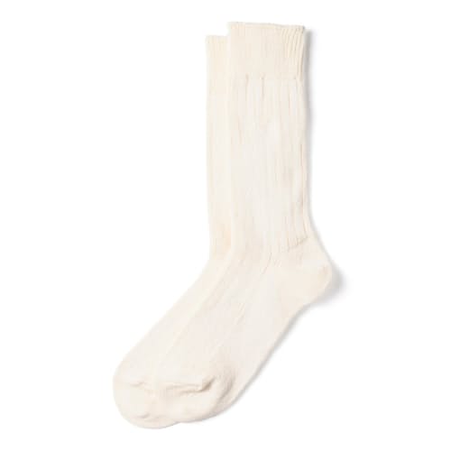 laydown image of Ribbed Linen Cotton Sock