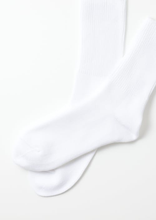 laydown detail image of Ribbed Organic Cotton Daily Crew Socks