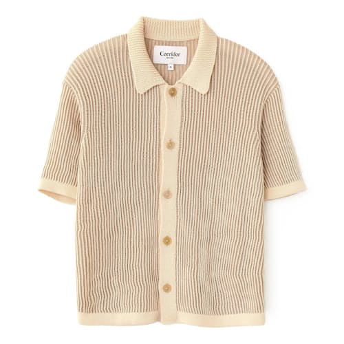 laydown image of Plated Sweater Polo