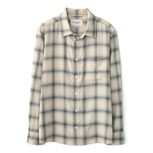 laydown image of Shadow Spring Check Long Sleeve Shirt