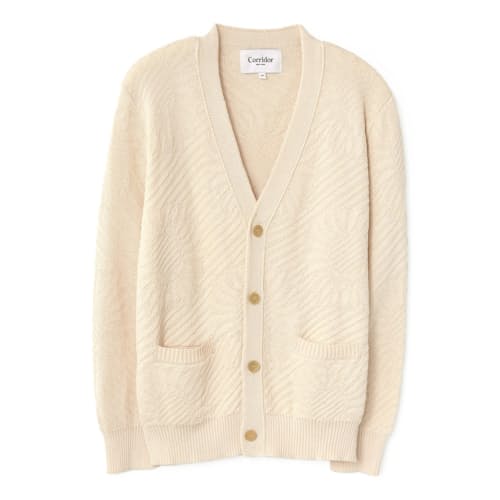 laydown image of Sunflower Cardigan	Natural