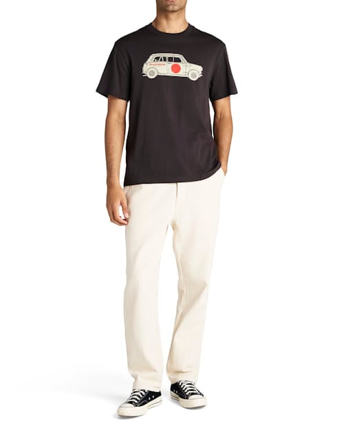 on model image of Mini Cooper Racer T-Shirt
