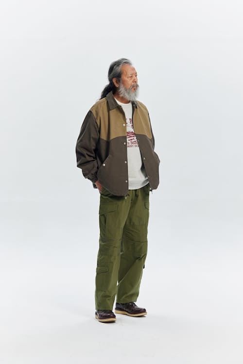 on model image of Barstow Coach Jacket