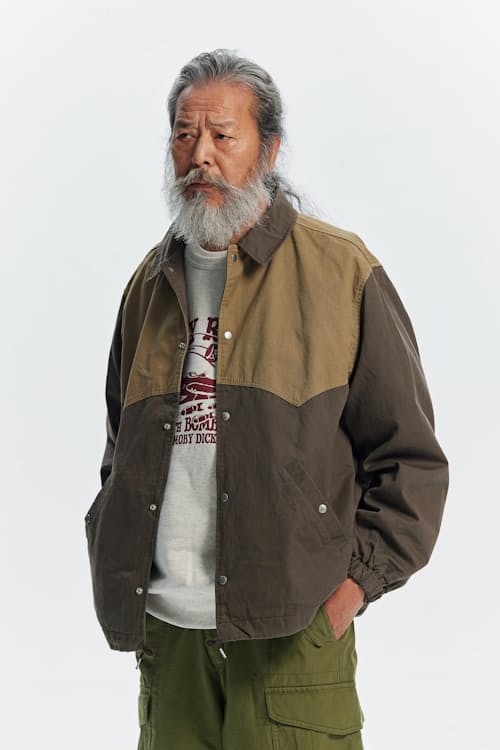 on model image of Barstow Coach Jacket