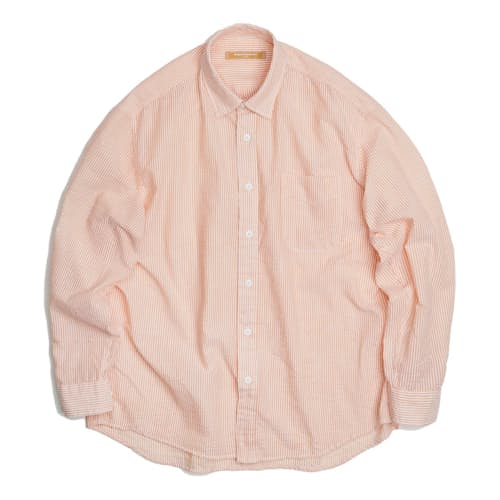 laydown image of OG Dobby Weave Seersucker Long Sleeve Shirt