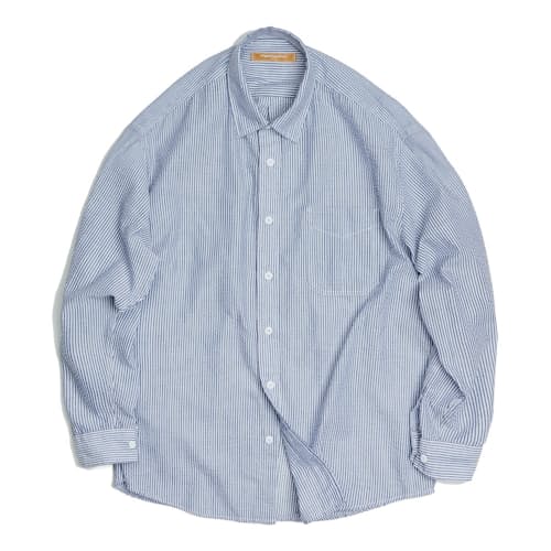 laydown image of OG Dobby Weave Seersucker Long Sleeve Shirt