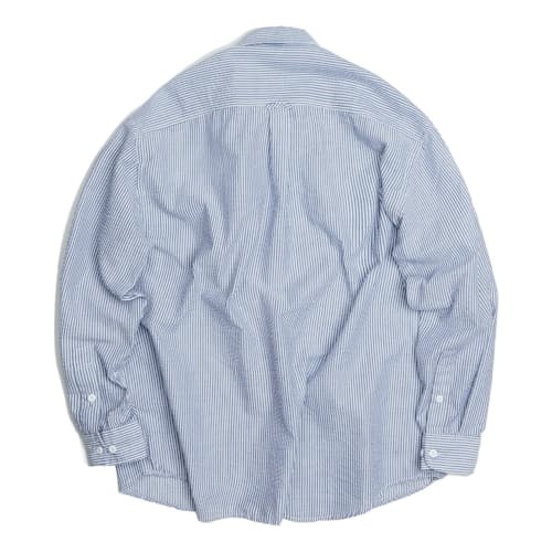 laydown image of OG Dobby Weave Seersucker Long Sleeve Shirt