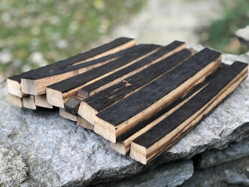 lifestyle image of Pappy Bourbon Barrel Stave Smoking Chunks
