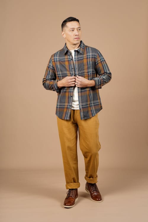 on model image of Jude Long Sleeve Shirt