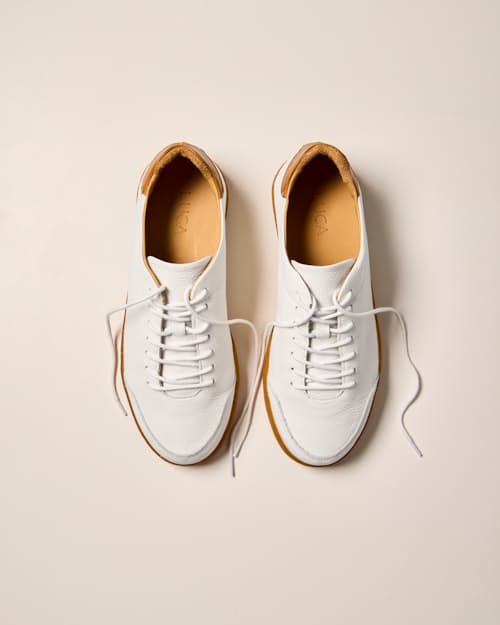 laydown detail image of Pebbled Leather Terra Low Sneaker
