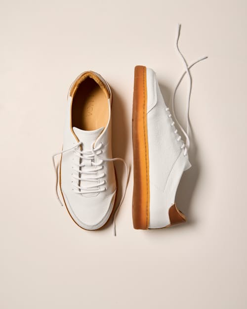 laydown detail image of Pebbled Leather Terra Low Sneaker
